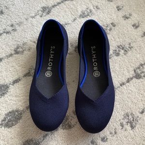Rothy’s machine washable navy ballet flats